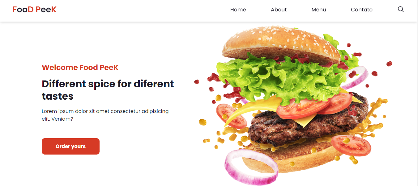 Landing Page de Fast Food